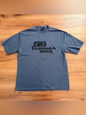 Balenciaga Blue T Shirt